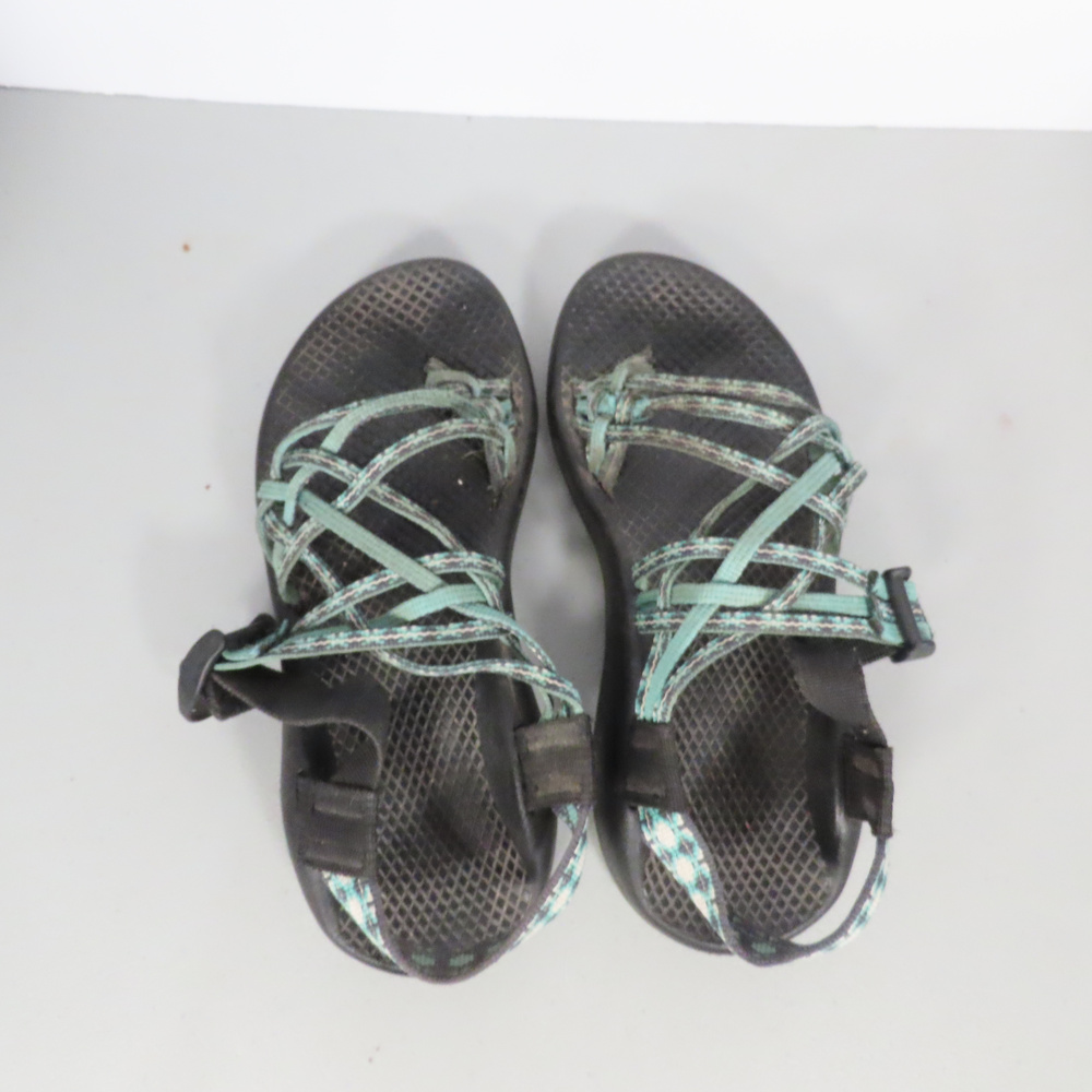 Chaco Sandals Teal Black Strappy Outdoor Hiking W6